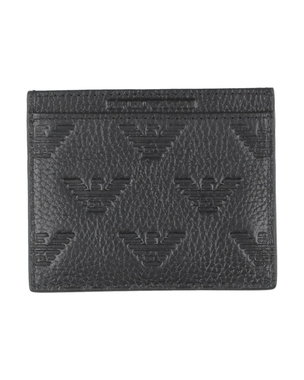 Emporio Armani Black Cardholder Cow Leather for men