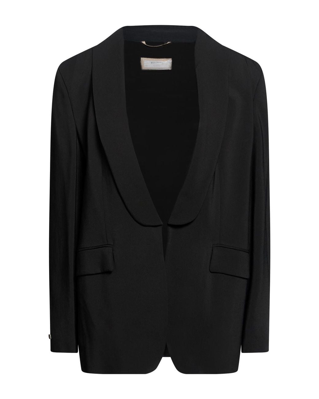 Peserico Black Blazer Viscose, Elastane