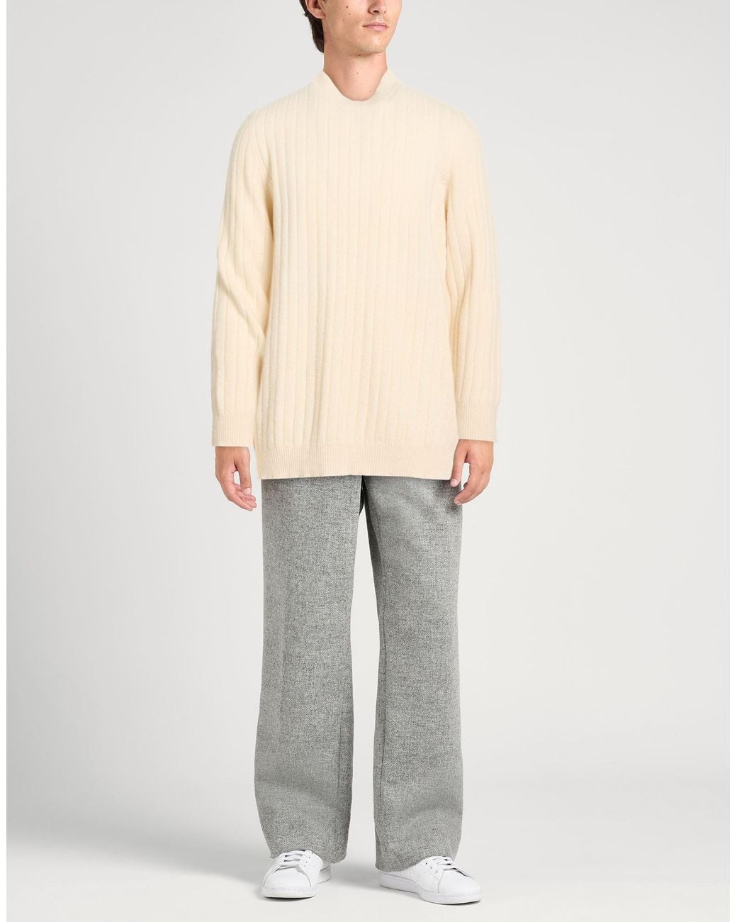 Drumohr Natural Cream Sweater Cashmere, Wool for men