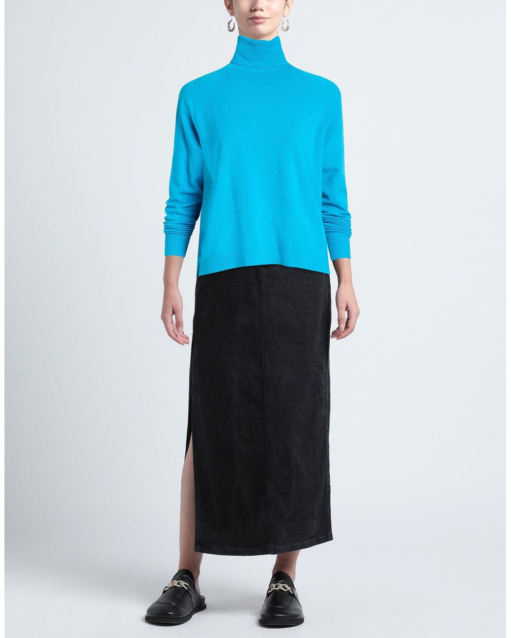 Angela Davis Blue Turtleneck