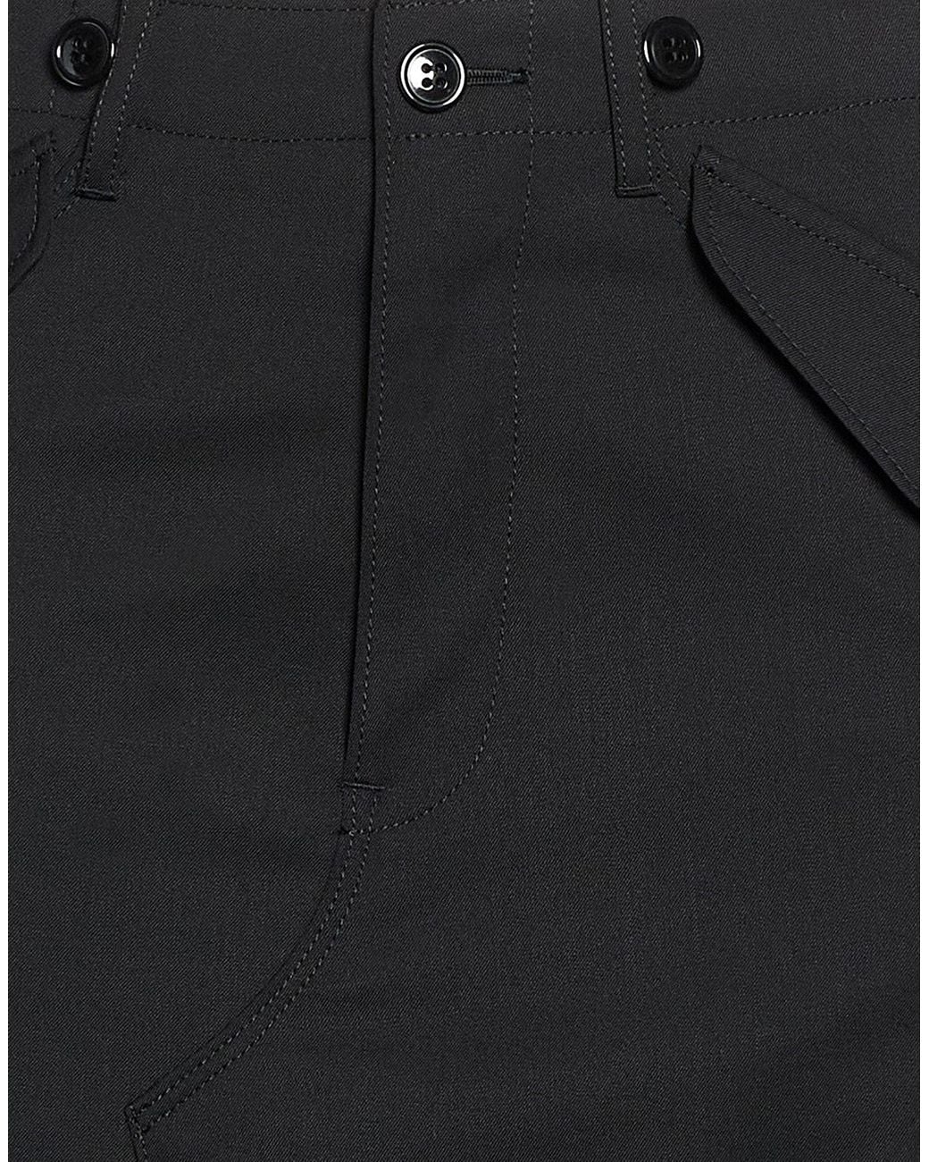 Junya Watanabe Black Maxi Skirt Polyester, Wool