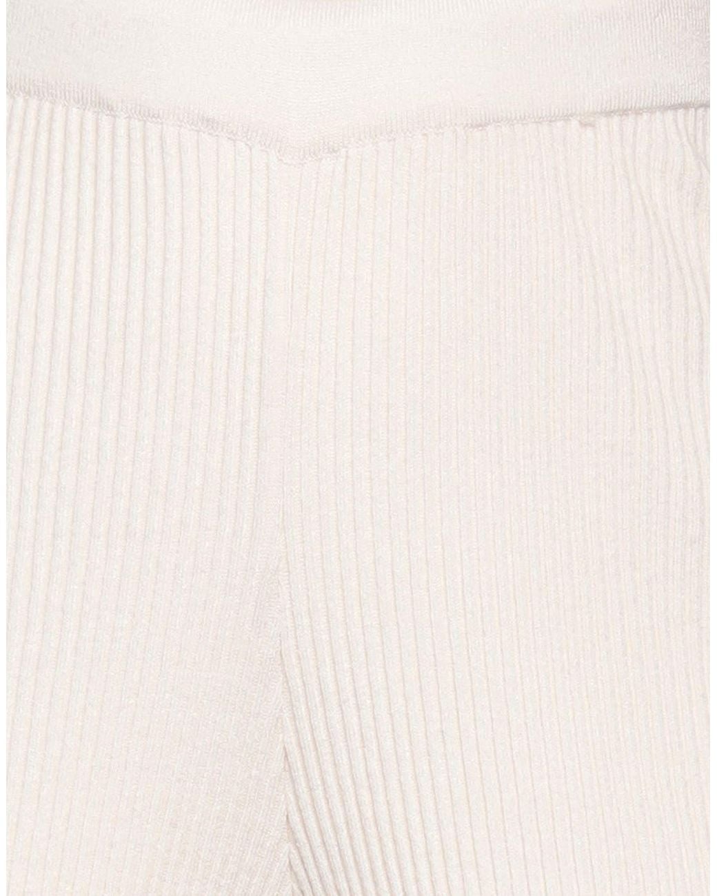 Akep White Cream Pants Viscose, Polyester, Polyamide