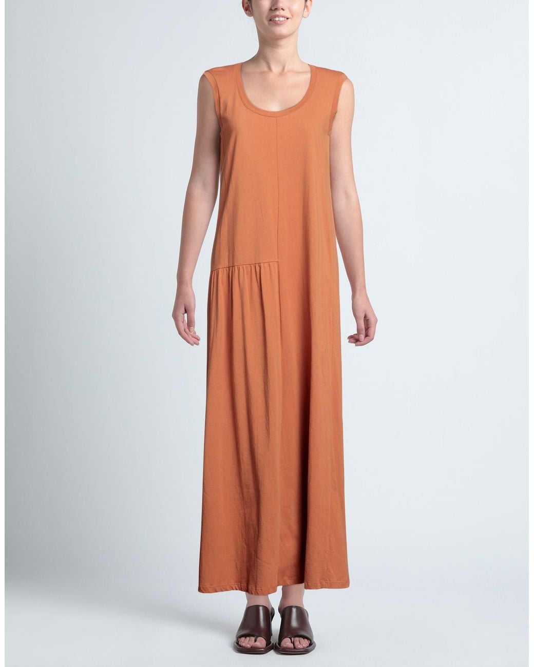 Manila Grace Brown Maxi Dress