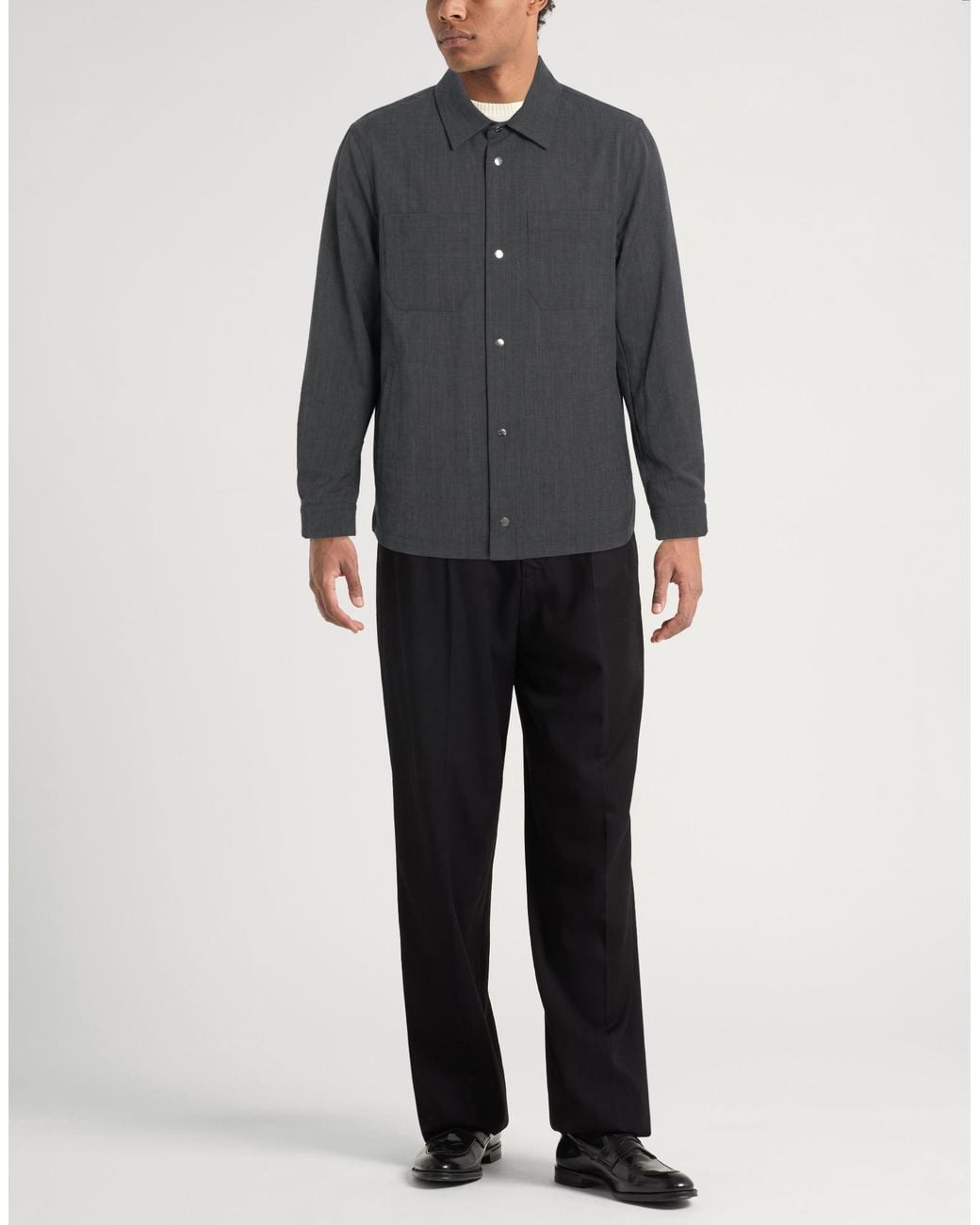 Herno Gray Jacket Polyester, Virgin Wool, Elastane for men