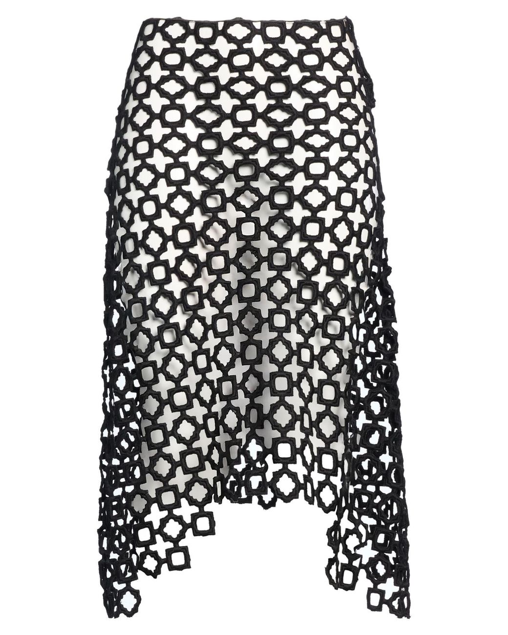 Niccolò Pasqualetti Black Midi Skirt Cotton