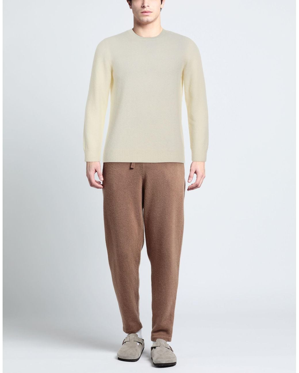 Gran Sasso White Ivory Sweater Virgin Wool, Polyamide for men