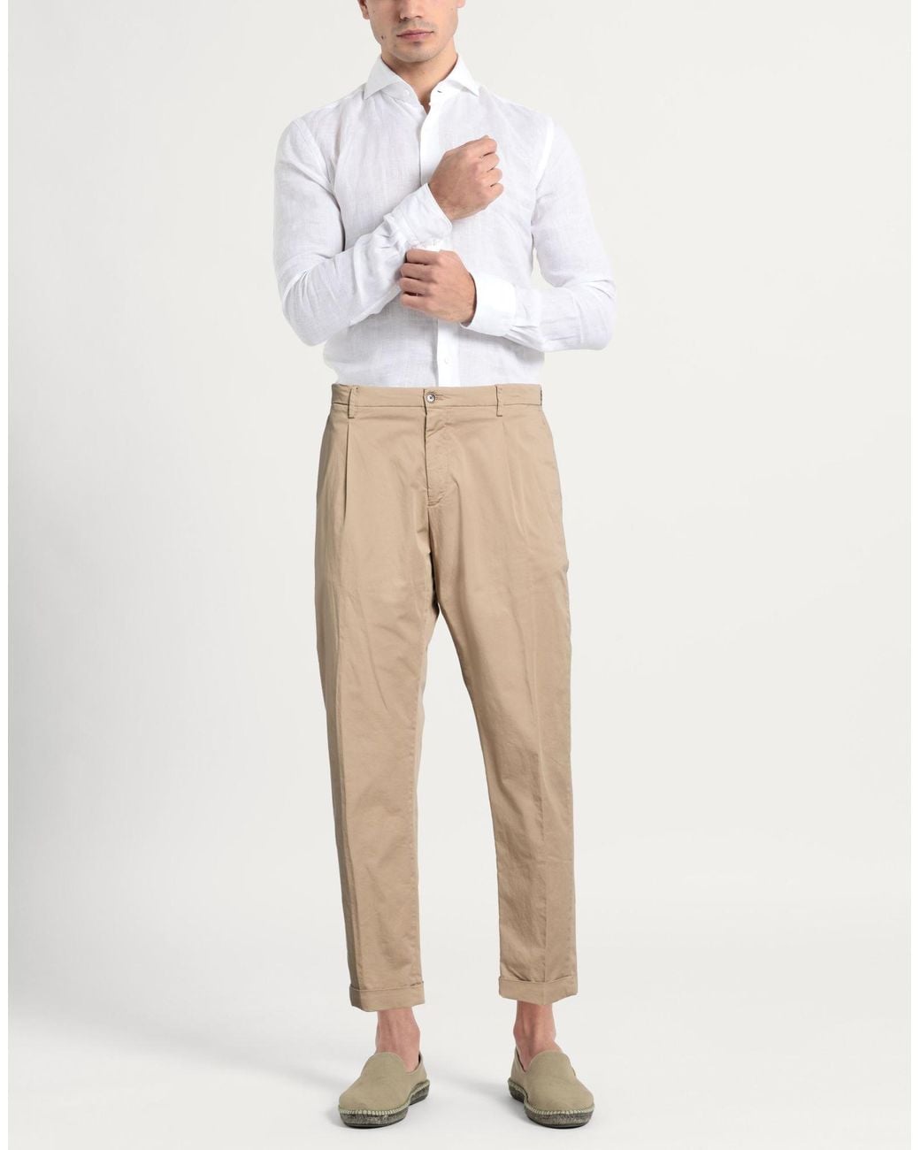 Briglia 1949 Natural Pants Cotton, Elastane for men