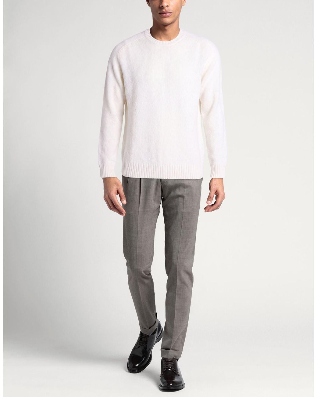 FILIPPO DE LAURENTIIS White Ivory Sweater Alpaca Wool, Wool, Polyamide for men