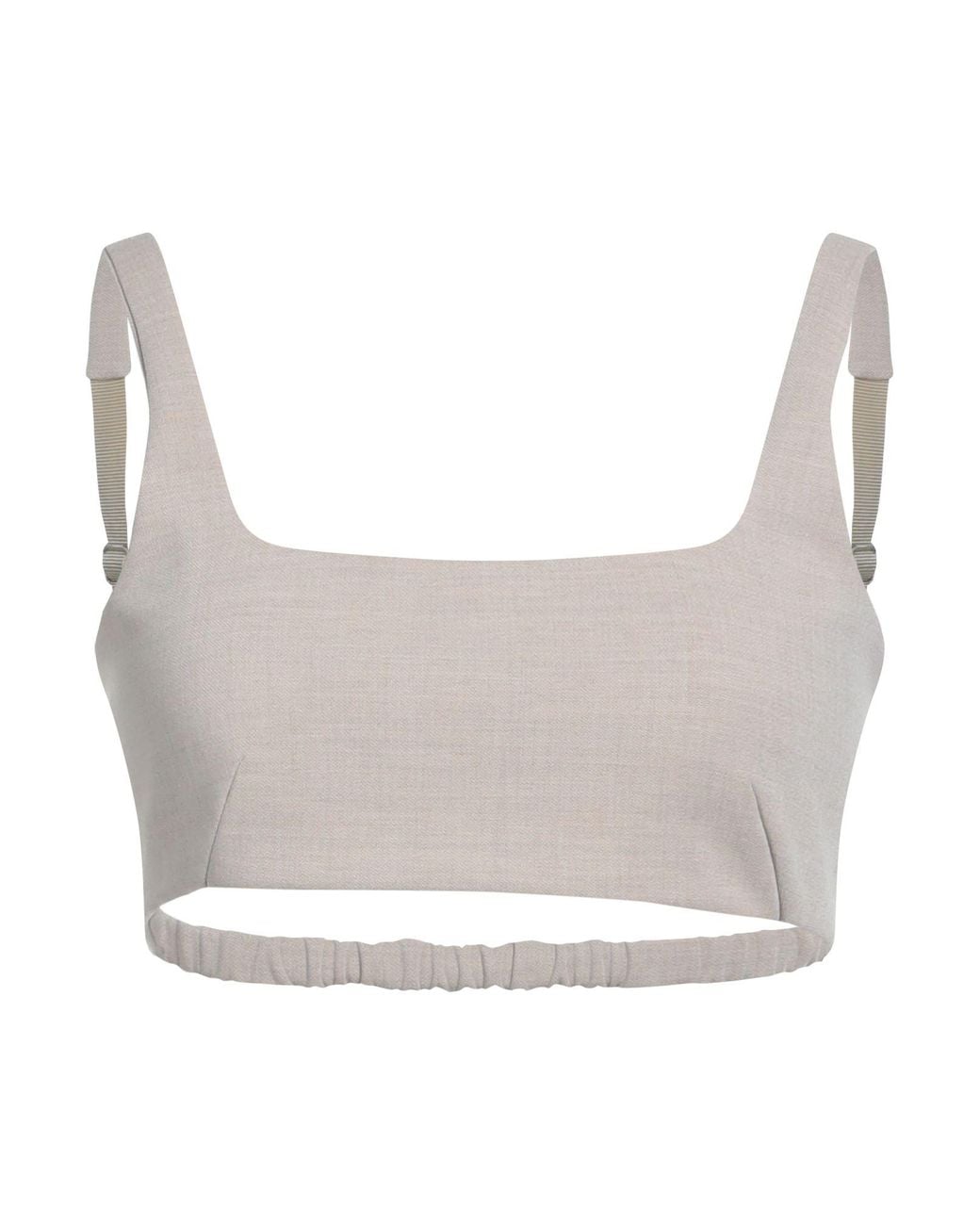 Patrizia Pepe Gray Top Polyester, Viscose, Elastane