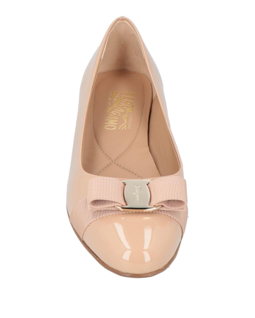 Ferragamo Natural Ballet Flats