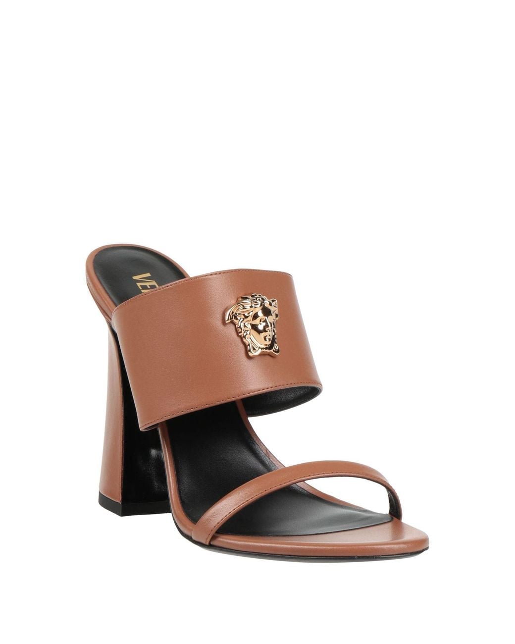 Versace Brown Sandals Calfskin