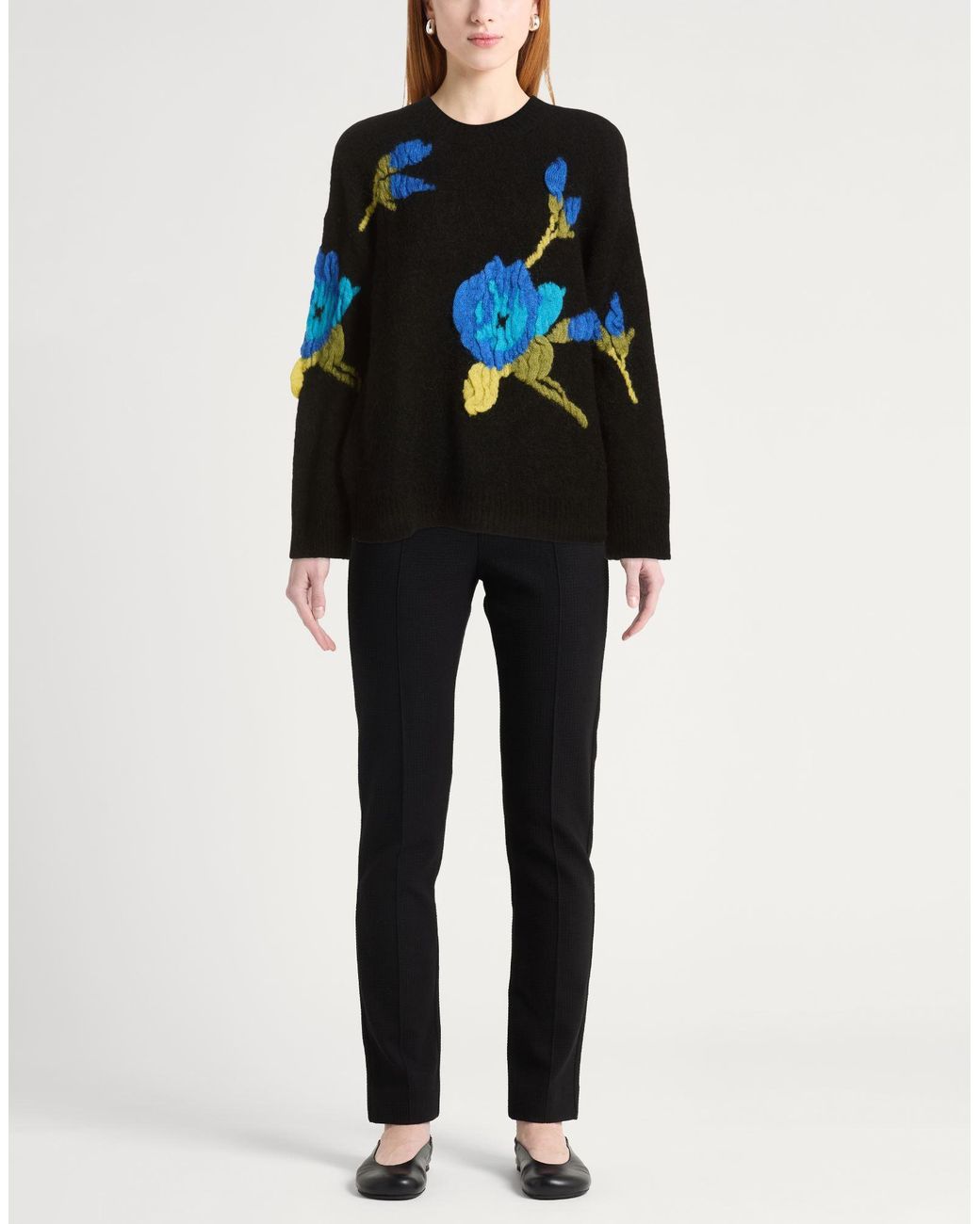 Blumarine Black Sweater Polyamide, Alpaca Wool, Acrylic, Elastane