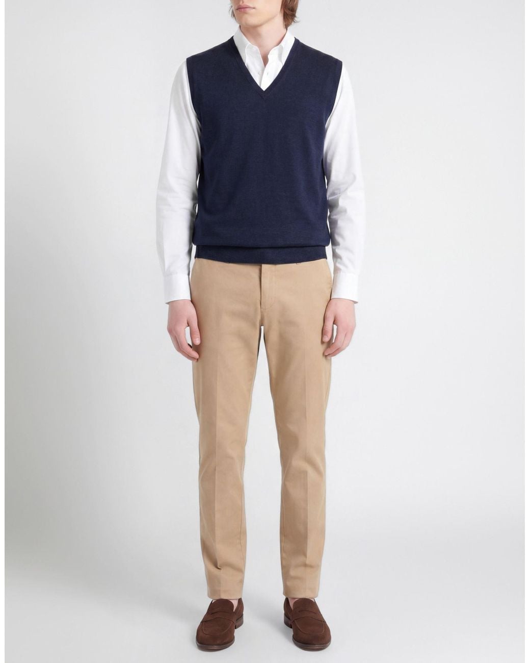 Gran Sasso Blue Extrafine Merinos Sweater Virgin Wool for men