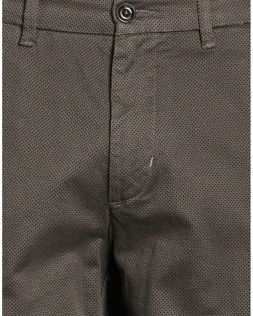 40weft Gray Pants Cotton, Elastane for men