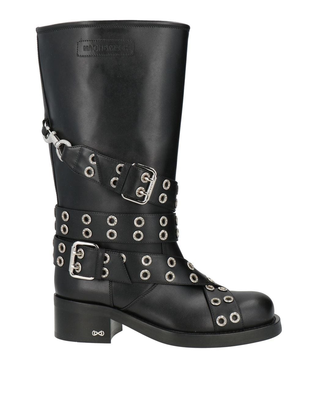 Mach & Mach Black Boot Leather