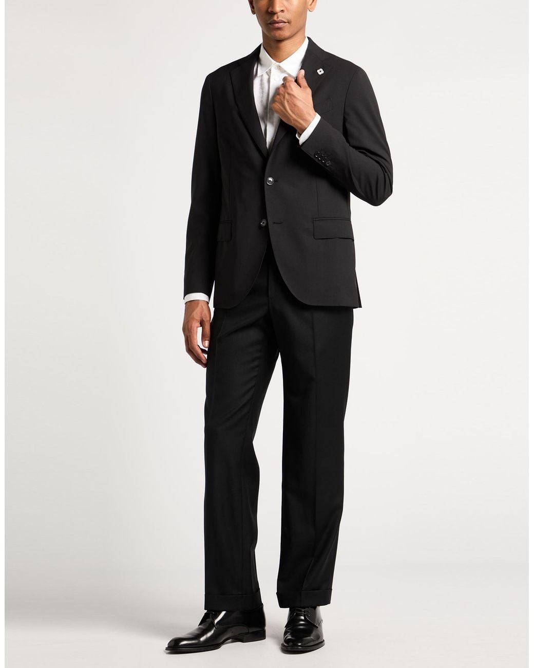 Lardini Black Blazer Wool, Elastane for men