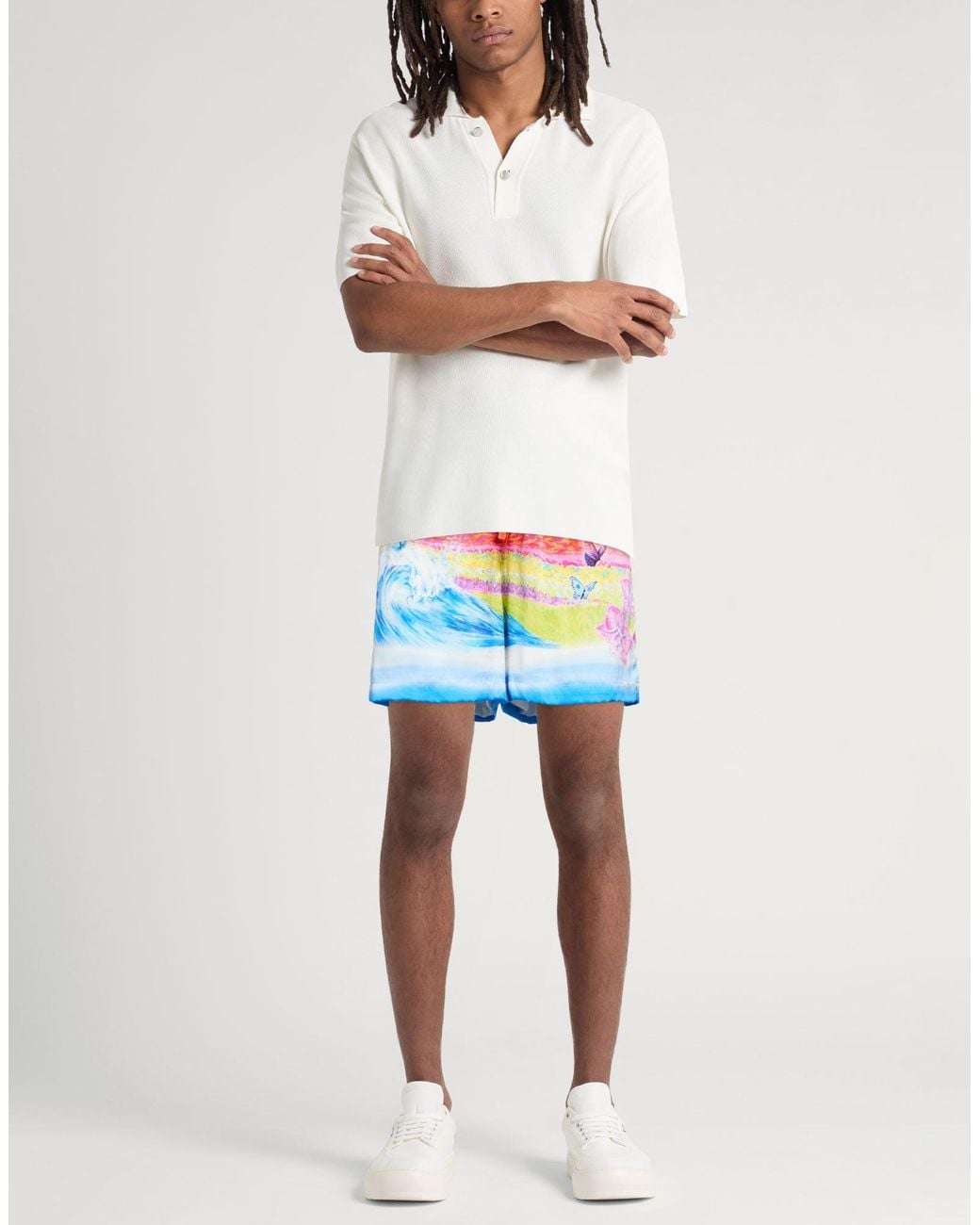 Casablanca Gray Shorts & Bermuda Shorts Silk for men