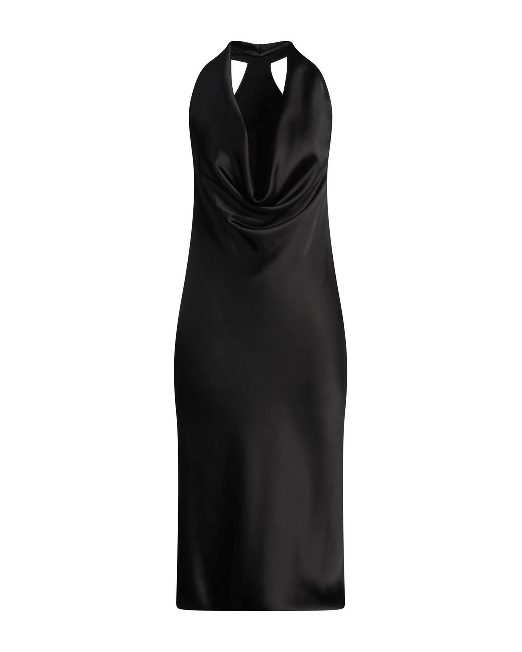 Norma Kamali Black Midi Dress Polyester