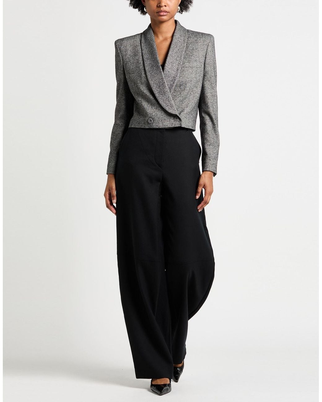 Lardini Gray Charcoal Blazer Wool, Polyester, Acrylic, Silk, Elastane