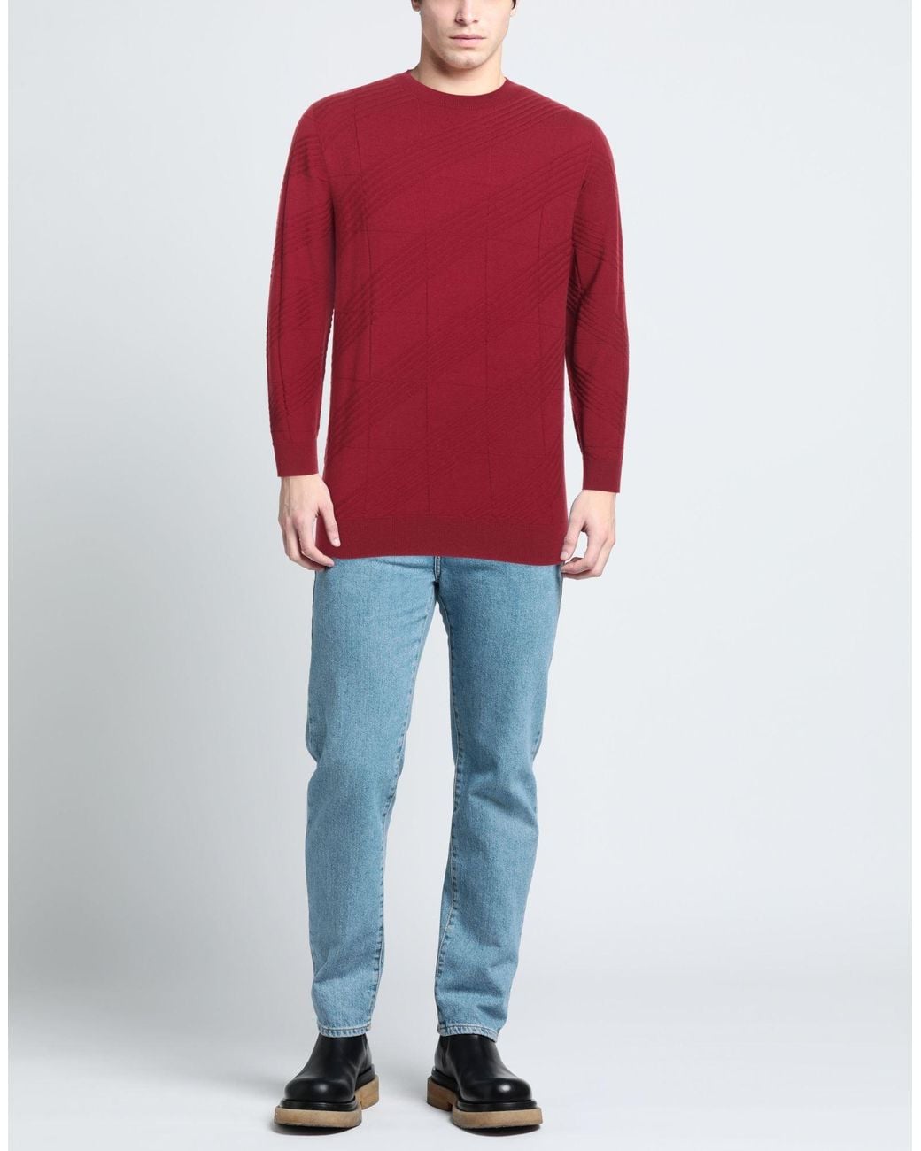 Pullover Giorgio Armani pour homme en coloris Red