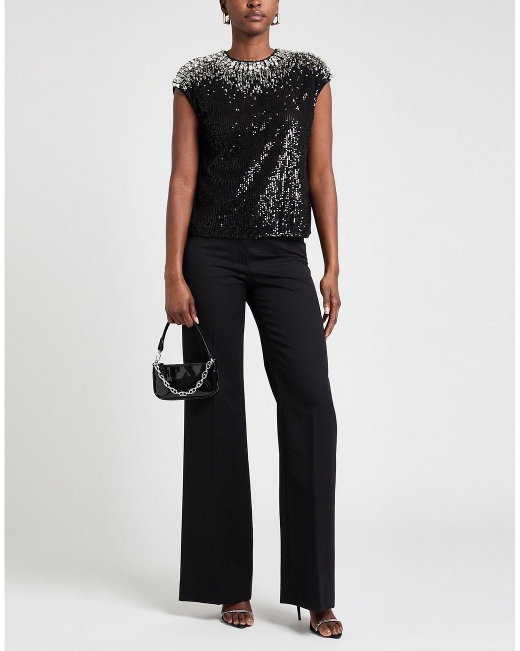 Elisabetta Franchi Black Top Polyester