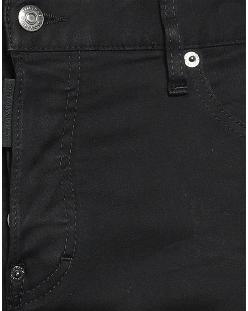 DSquared² Black Jeans Cotton, Polyester, Elastane for men