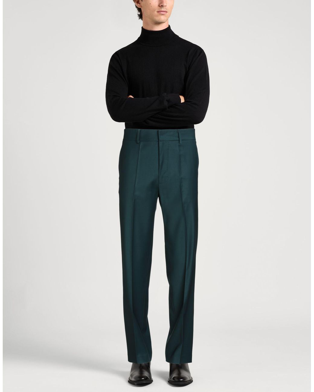 Patrizia Pepe Blue Pants Polyester, Virgin Wool, Elastane for men