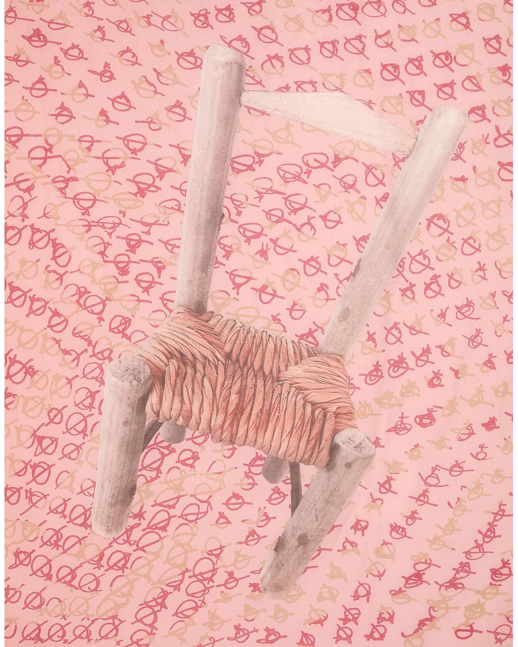 Vivienne Westwood Pink Antique Rose Scarf Cotton, Silk