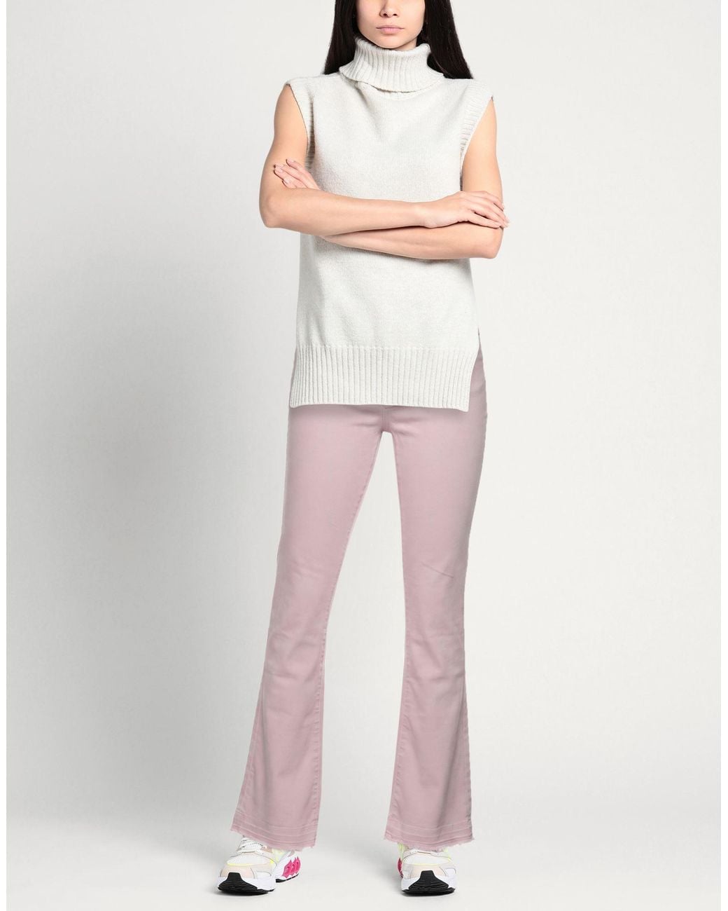European Culture Pink Jeans Cotton, Polyester, Elastane