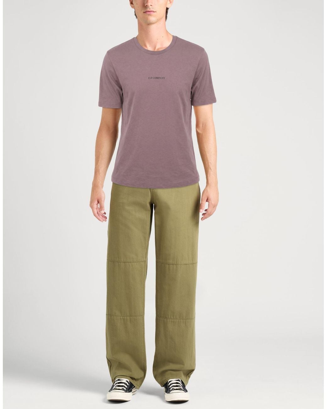 C P Company Purple T-Shirt Cotton for men