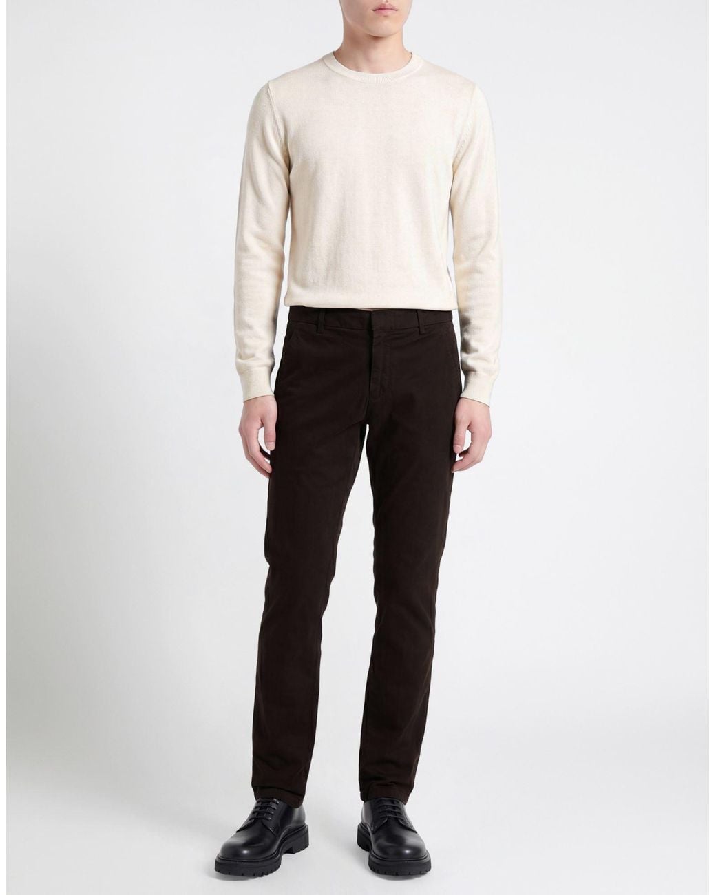 Dondup Black Pants Cotton, Elastane for men