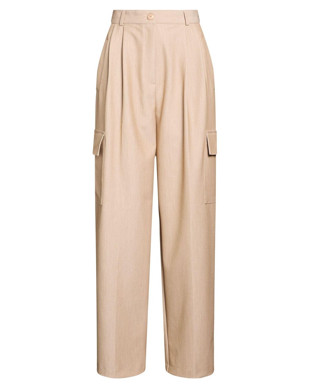 Frankie Shop Natural Sand Pants Polyester, Rayon, Elastane