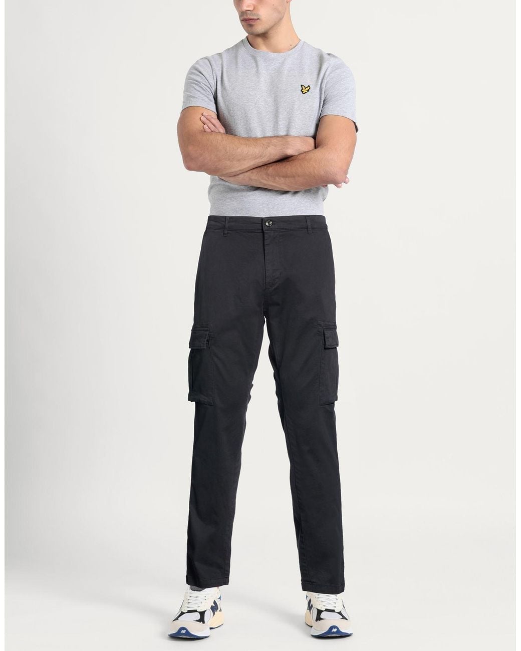 Lyle & Scott Blue Pants Cotton, Elastane for men