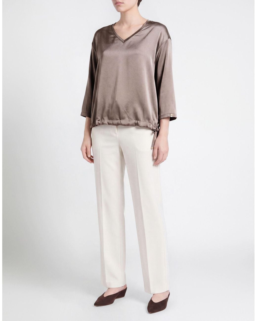 Top Herno de color Brown