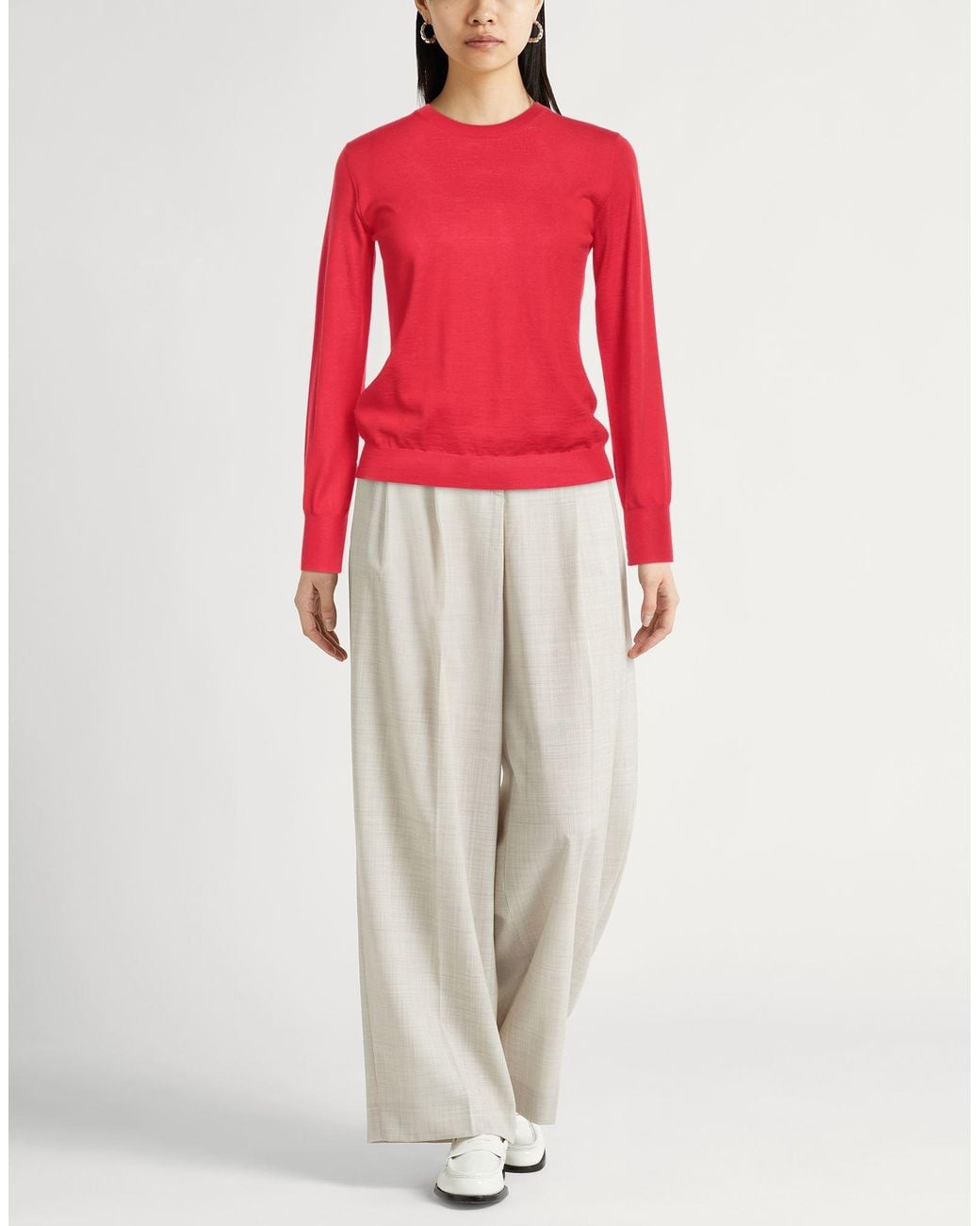 Roberto Collina Red Sweater Merino Wool
