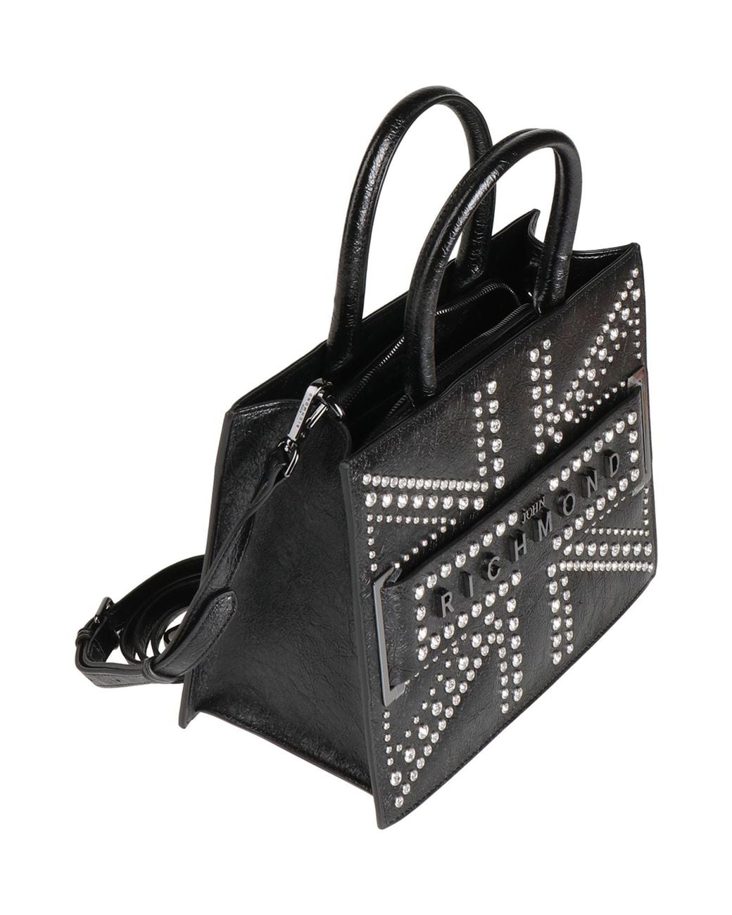 John Richmond Black Handbag Textile Fibers