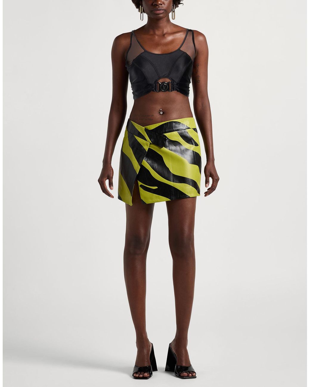 Versace Jeans Couture Black Top Polyamide, Elastane