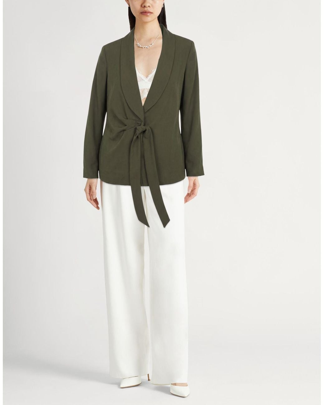 Liu Jo Green Military Blazer Viscose, Polyester