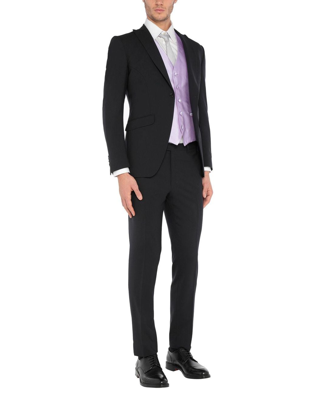 Tombolini Black Midnight Suit Wool, Elastane for men