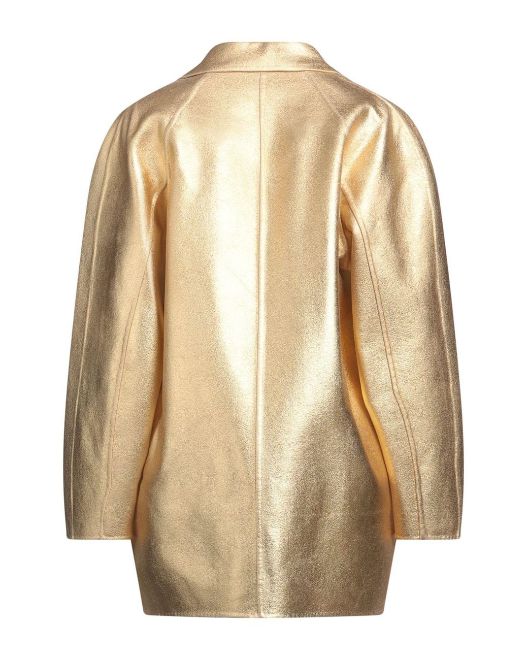 Valentino Garavani Natural Metallic Wool-Blend Single-Breasted Coat