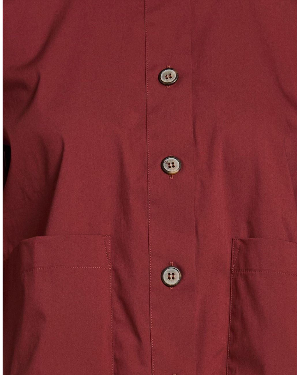 Gran Sasso Red Shirt Cotton, Polyamide, Elastane