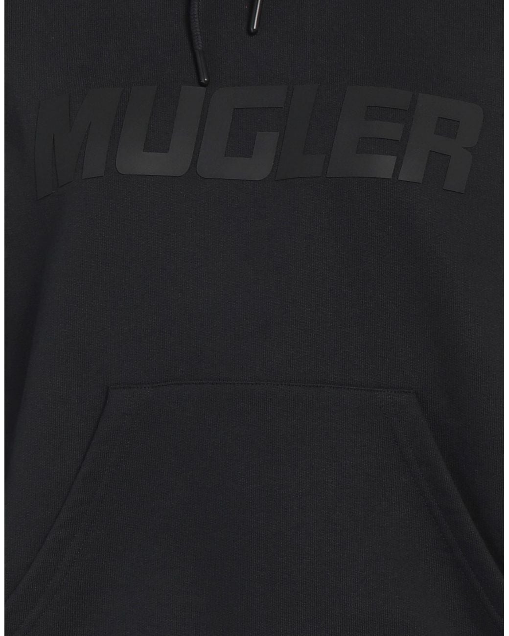 Mugler Black Sweatshirt Cotton, Polyester