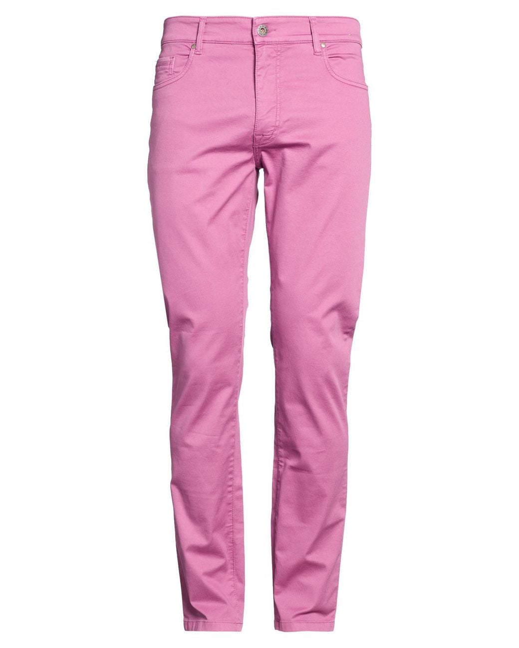 Teleria Zed Pink Mauve Pants Cotton, Lyocell, Elastane for men