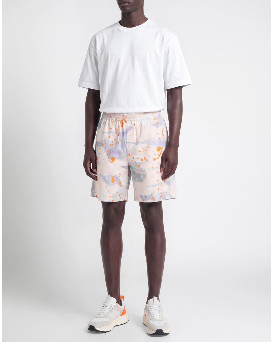 MSGM White Lilac Shorts & Bermuda Shorts Cotton for men