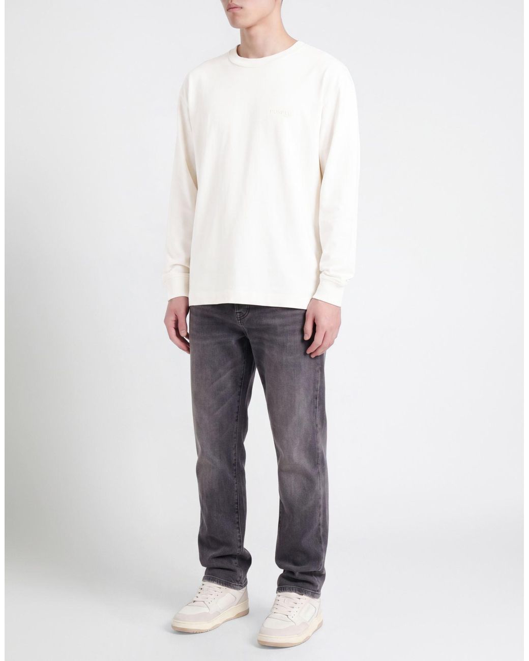 Purple White T-Shirt for men