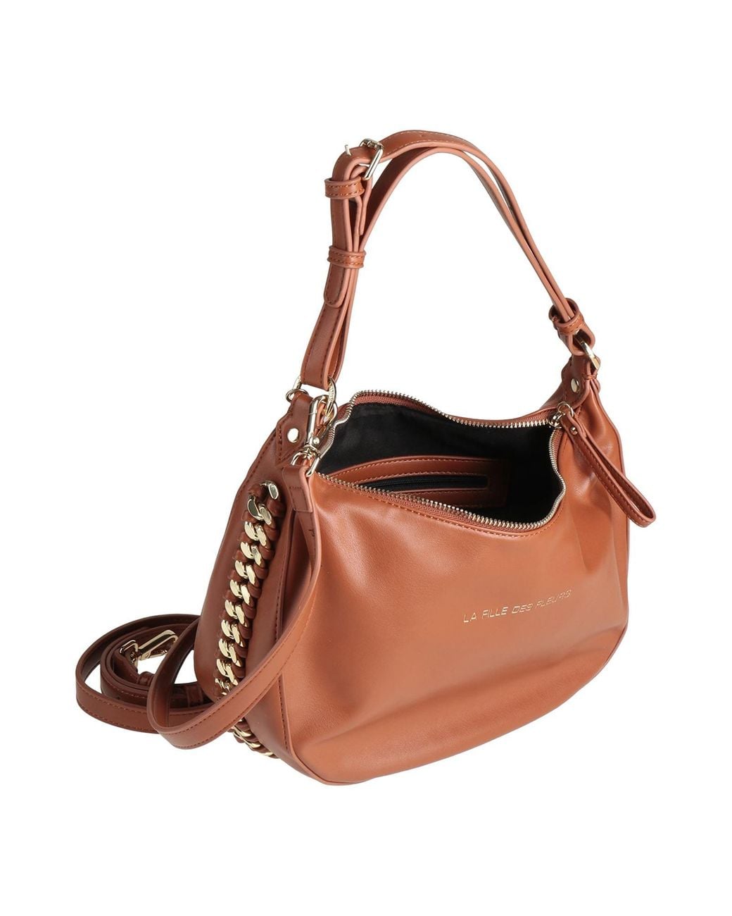 La Fille Des Fleurs Brown Shoulder Bag
