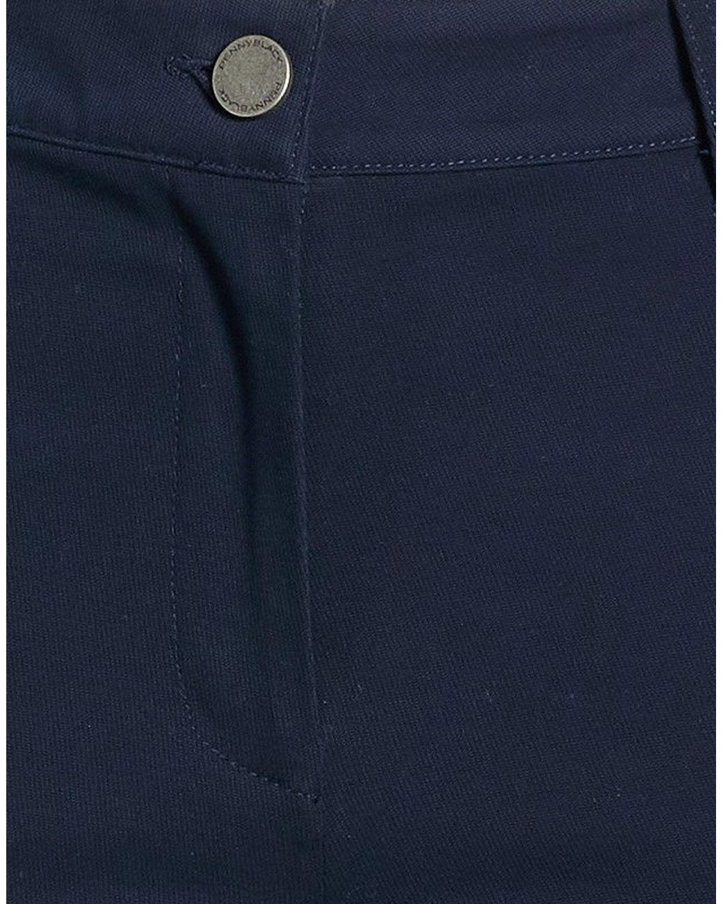 Pennyblack Blue Pants Cotton, Elastane