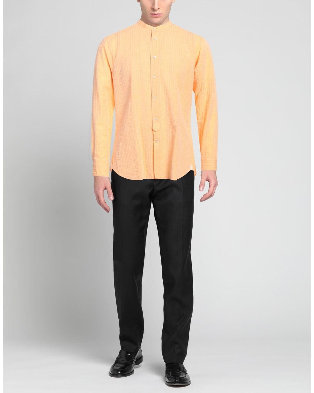 Tintoria Mattei 954 Orange Shirt for men