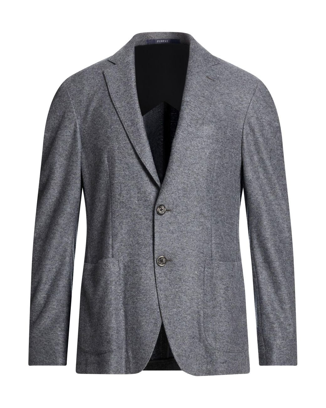 Fedeli Gray Blazer Cashmere for men