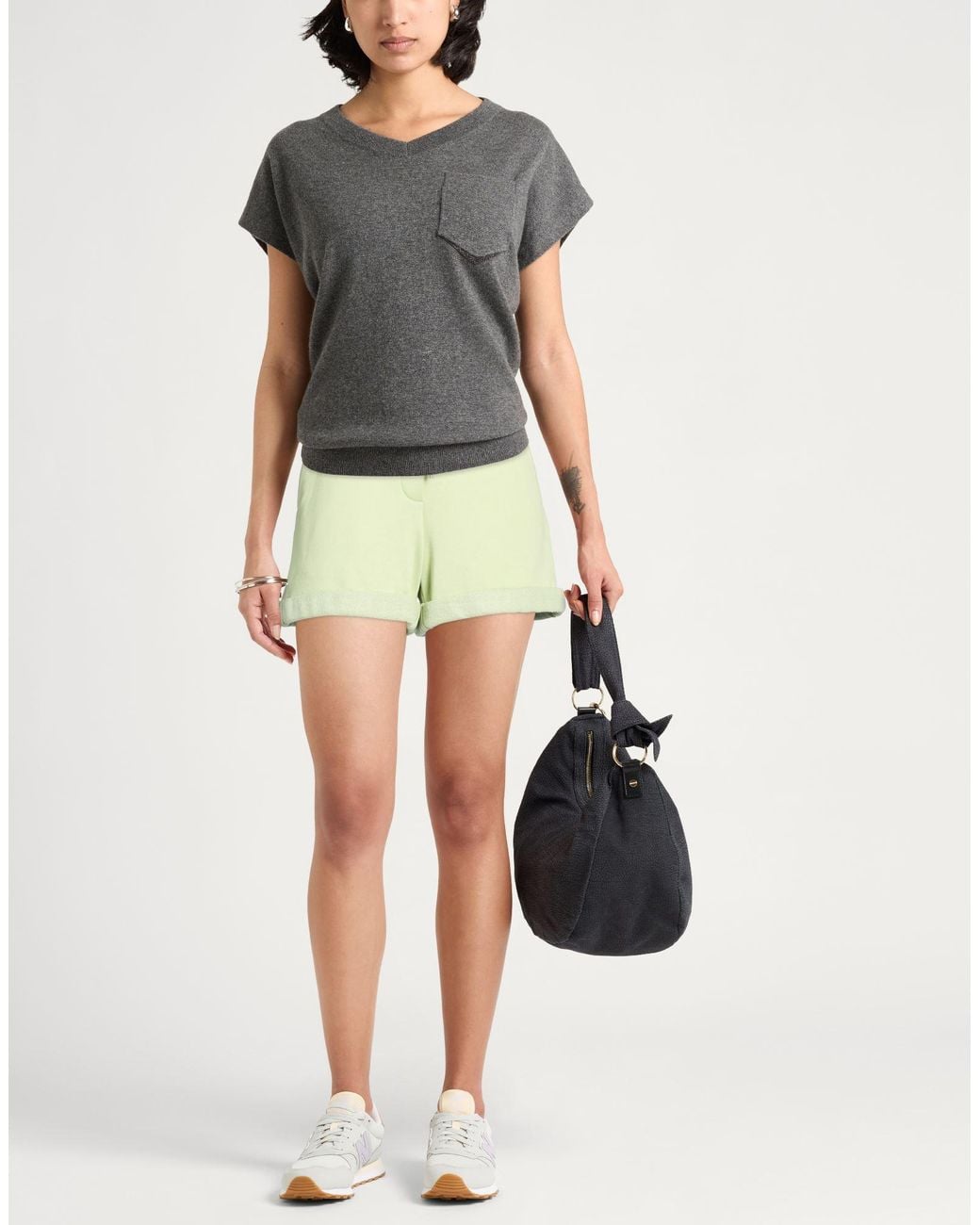 Peserico Green Easy Shorts & Bermuda Shorts Polyamide, Cotton